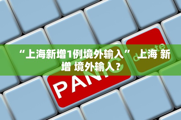 “上海新增1例境外输入” 上海 新增 境外输入？