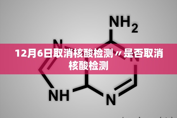 12月6日取消核酸检测〃是否取消核酸检测 12月6日取消核酸检测〃是否取消核酸检测