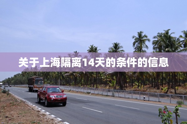 关于上海隔离14天的条件的信息