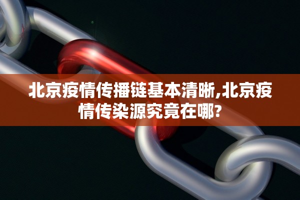 北京疫情传播链基本清晰,北京疫情传染源究竟在哪?