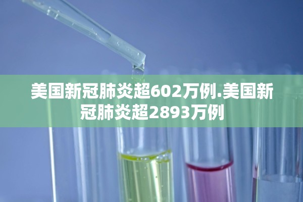 美国新冠肺炎超602万例.美国新冠肺炎超2893万例